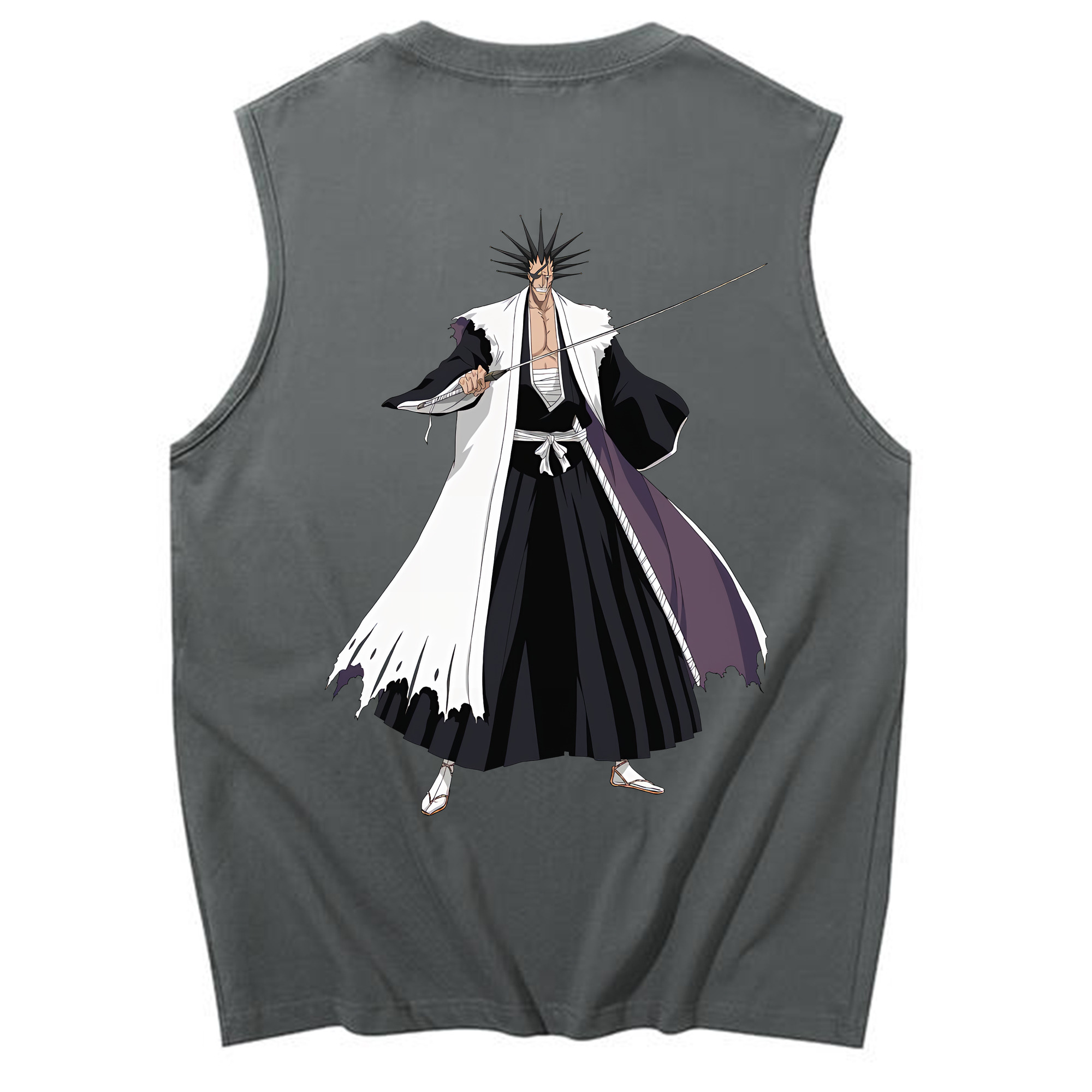 （画像用） ブリーチ ざらき けんぱち BLEACH Zaraki Kenpachi コットン100％タンクトップ（背面プリント）